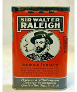 Sir Walter Raleigh Smoking Tobacco Tin Can Brown &amp; Williamson USA Hinged... - £23.99 GBP