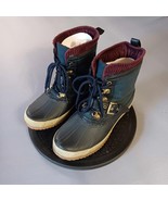 Tommy Hilfiger Twenzo Winter Lace Up Boots Women&#39;s 8M Blue w/ Marroon Li... - $482.04 MXN