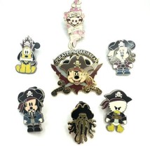 Pirates Of The Caribben Disney Trading Pin Lot Of 7 Pluto Donald Mickey ... - $25.23