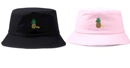 Women Pineapple Bucket Hat Cap Cotton Fishing Boonie Brim visor Sun Summer - £17.29 GBP