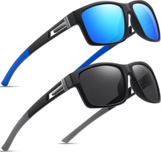 2 Pack Polarized Sunglasses for Men Womens, Sports Sun Glasses - £14.75 GBP