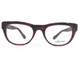 Sama Eyeglasses Frames D.C. RED Black Horn Striped Full Rim Square 52-20... - $159.25