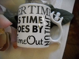 * Dept. 56 Coffee Cup Mug  Spinners Time After Time Goes By Hour glass Time Out - £6.24 GBP