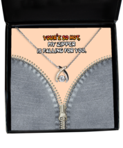 Pickup  Necklace So Hot Zipper Wishbone-MC-NL  - £61.08 GBP