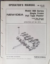 New Idea Operators Manual for Model 900 Series Single Frame Planter - $23.38