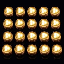 Mata Leon Mini Waterproof Battery Led Tealight 20Pcs 1.2&quot; Battery, Warm ... - $39.99