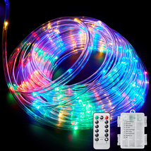 LED Rope Lights Outdoor String Light Battery Powered with Remote Control... - $13.47