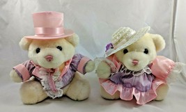 Bride Groom Bear Plush Tux Dress Hat 8 Inch Tb Trading Co Stuffed Animal toy - £15.78 GBP