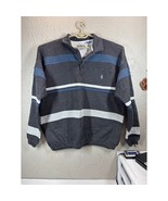 Cherokee Striped Long Sleeve Blue Vintage 90&#39;s Rugby Polo Shirt Mens Siz... - $818.55 MXN