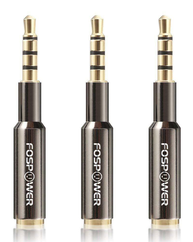 FosPower (3 Pack) 3.5mm Male to Female Auxiliary Stereo Audio Headphone Jack AUX - $13.56