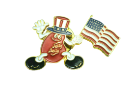 Jelly Belly Bean USA Flag Waving Patriotic Pin Enamel Lapel Hat Backpack... - $5.87