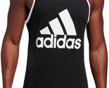 adidas Men&#39;s Badge Of Sport Logo Graphic Tank Black/White-Small - $16.89