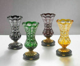 Soher Crystal Vase Colour Base Marble Spain New - £1,119.09 GBP