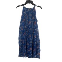 Rare Editions Blue Floral Dress Micro Pleat Size 14 New - $27.98