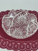 Antique American Brilliant Period Glass Bowl Vermont Pattern Krantz Smit... - $25.15