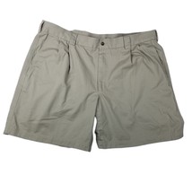 DULUTH TRADING CO Chino Shorts Mens Sz 46 Pleated Front Beige Tan Cotton... - £15.67 GBP