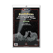 BCW Comic Book Bags Resealable Golden Age Comic Books (100) - £29.09 GBP