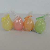 Easter Egg Shaped Candles Lot of 4 Colors New in Packaging 2.5&quot; Vintage K-Mart - £11.63 GBP