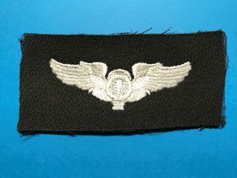 WWII, AAF, BALOON OBSERVER, EMBROIDERED WING ON GABARDINE, 3 INCH, VINTAGE - $171.89 MXN