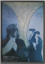 Poster Vintage Incorniciato 1984 Carnevale Di Venezia Paola Baruffaldi - $188.87