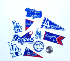 Los Angeles Dodgers Retro Fabric, Iron On Appliques,  #2  NOT Embroidered - $8.00