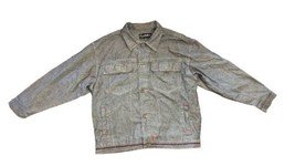 Vintage Pelle Pelle Men&#39;s Marc Buchanan Gray Denim Jean Jacket Hip Hop S... - £43.15 GBP