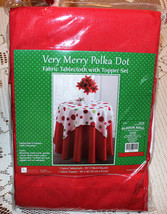 Choice 70in Round Tablecloth w/Topper Set Robert Stanley Benson Mills Christmas - £7.99 GBP