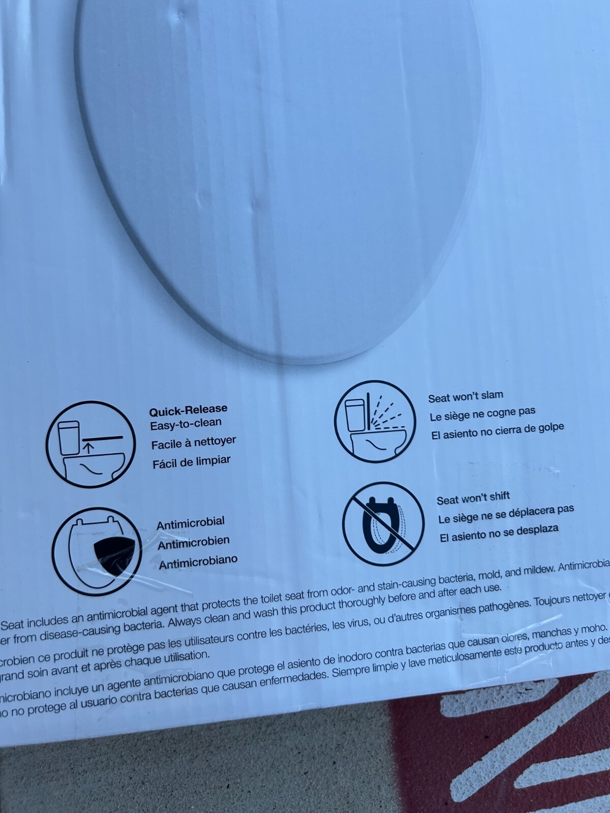 Kohler Layne QR R34069-0 ELONGATED Toilet Seat Quiet Close Antimicrobial, White Item image 3