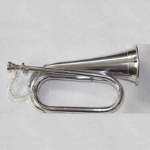 Annafi® Bugle | Brand New Tuneable Army Military Bugle Nickel Plated With Free - £93.19 GBP