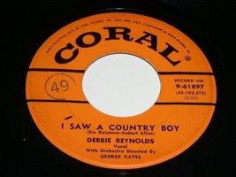 Debbie Reynolds A Very Special Love I Saw Country Boy 45 Rpm Record Coral Label - £10.21 GBP