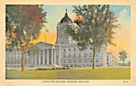 Winnipeg Manitoba Canada~Legislative BUILDING~1948 Pstmk Postcard - £4.42 GBP
