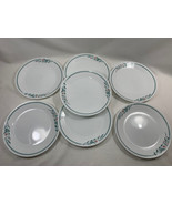 7 Corelle ROSEMARIE 10 1/4&quot; Dinner Plates Floral Green Mauve - $34.65