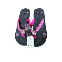 Montana West Bejeweled Volleyball Flip Flop Pink Sandals Bling Rhinestone SZ 10 - £22.56 GBP