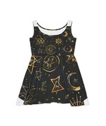 Stars and Moon Women&#39;s Skater Dress - Celestial Elegance Unveiled (AOP) - £43.49 GBP