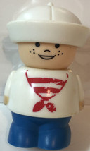 Vintage Shelcore Chunky 3&quot; Sailor Figure Plastic Toy T5 - $3.96