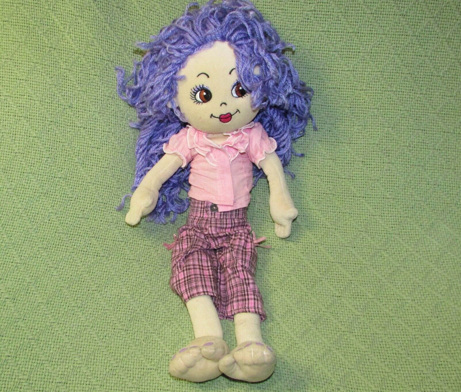 Primary image for BUILD A BEAR 2B DOLL PLUSH STUFFED CHARACTER WITH 3 PIECE OUTFIT PURPLE HAIR TOY