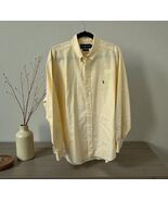 Ralph Lauren Yarmouth Mens Yellow Button Down Long Sleeve Dress Shirt 16... - $459.21 MXN