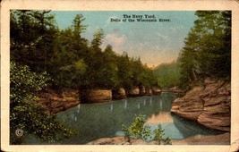 Wisconsin Dells WI, The Navy Yard Rock Formation, VINTAGE Linen Postcard BK49 - £3.11 GBP