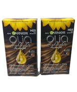 2 x Garnier Olia Hair Color Highlights for Brunettes Ammonia-Free Hair Dye H03  - $18.00