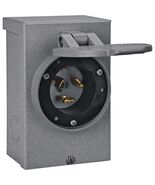 Reliance Controls PB50 50-Amp (CS6375) NEMA 3R Power Inlet Box,Gray - €86,33 EUR