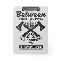 Personalized Clipboard, Black and White Nature-Inspired &quot;Doorway to a Ne... - £37.93 GBP