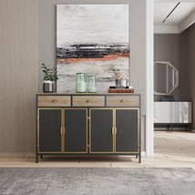 47.64&quot; Wide 2 Doors Modern Sideboard with 3 Top Drawers, Freestanding Sideboard - £203.76 GBP