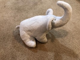 Baby Ganz Collection Blue Elephant Plush Toy Round Belly Sewn Eyes Lovey 13” NEW - $18.59