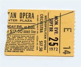 Carmen Ticket Stub Metropolitan Opera 1972 Marilyn Horne James McCracken - £9.49 GBP