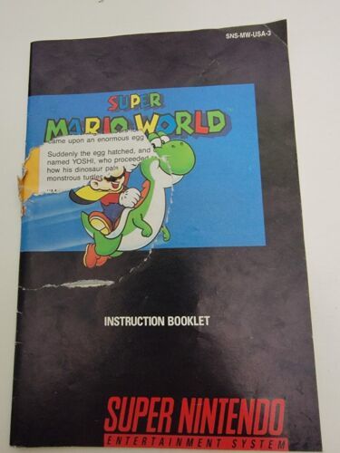 Primary image for Super Nintendo Entertainment System Mario World Instruction Booklet SNES