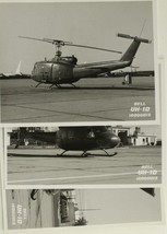 Vintage US Military Army 3PC Lot Helicopter Photos Prints Bell UH-1D Iroquois - £16.78 GBP