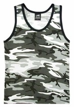 Large CITY CAMO TANK TOP Tshirt Summer Army Gray Tee Shirt Rothco 6601 L - $11.99