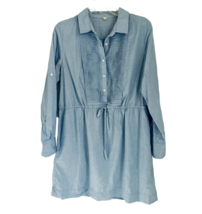 J. Crew Chamber Dress Light Blue Cotton Size Med - $24.74