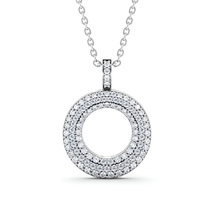Circle Lab Grown Diamond 0.60ct Pendant 14K White Gold - $900.00