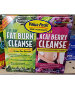 14 DAY VALUE PACK FAT BURN CLEANSE WITH GREEN TEA &amp; WEIGHT LOSS SUPPORT ... - £42.06 GBP